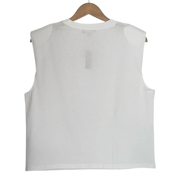 NEW J. CREW Structured muscle T-shirt in mariner cotton white size medium - Picture 5 of 9